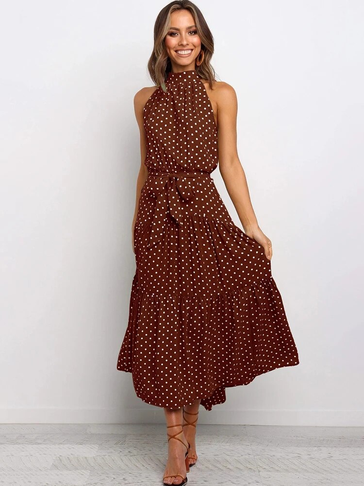 NIMA Polka Chic Strapless Jurk