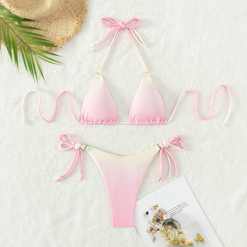 NIMA regenboog kleurverloop comfortabele brazilian bikini