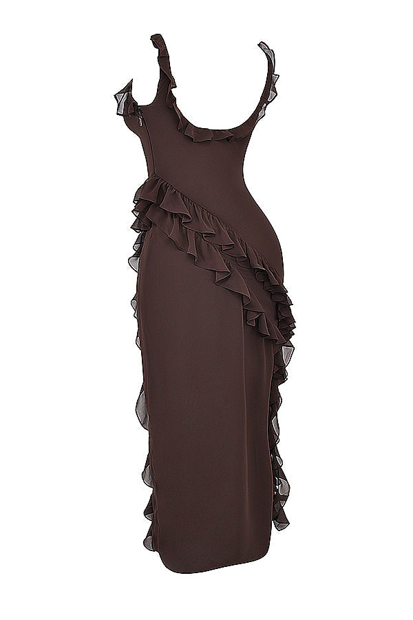 NIMA Maxi jurk met ruches