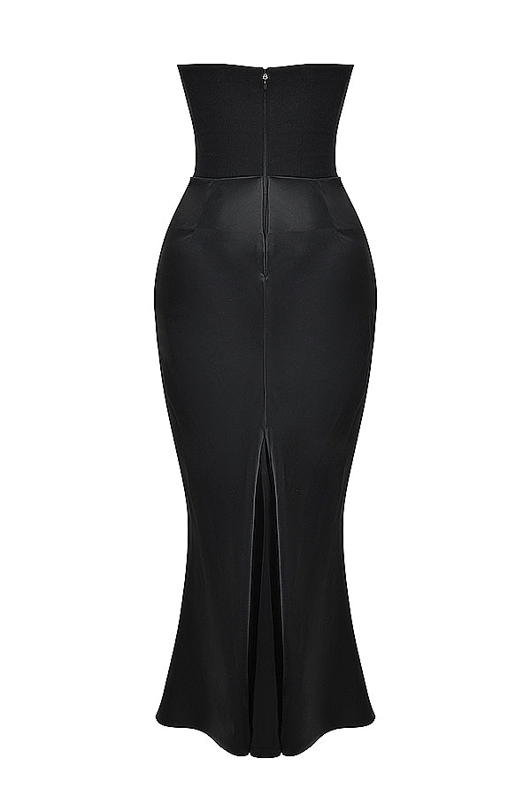 NIMA Elegant strapless korset maxi jurk