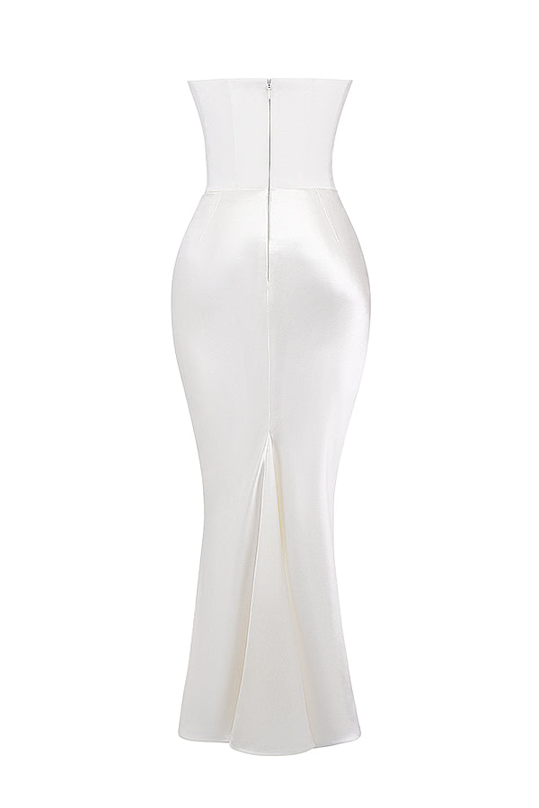 NIMA Elegant strapless korset maxi jurk