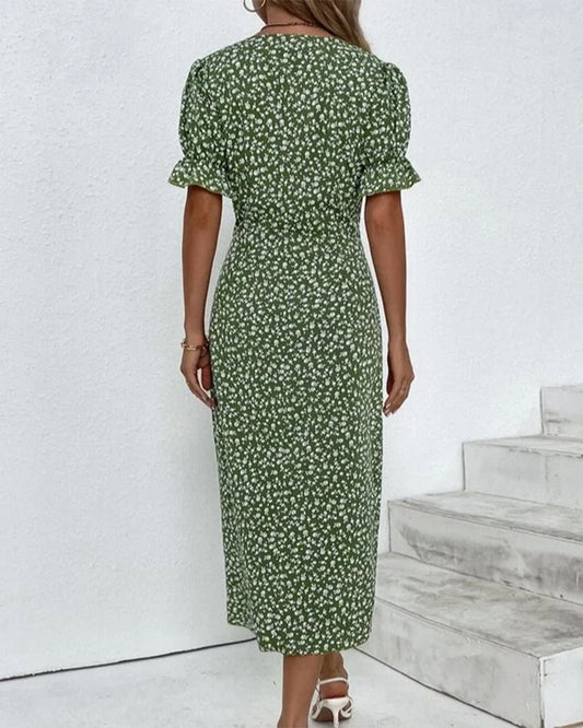NIMA Midi Jurk met Bloemenprint
