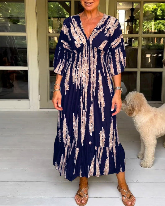 NIMA Zomer maxi-jurk met V-Cut