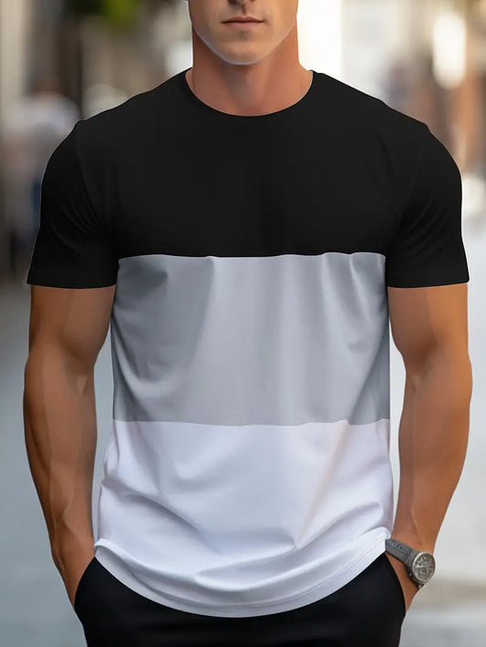 NIMA trendy colour block t-shirt voor de zomer