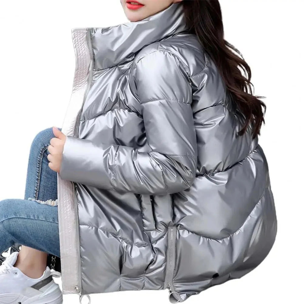 Winter fashion shiny luminous stylish jacket