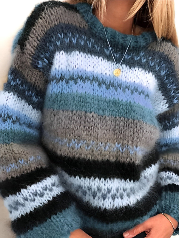 Farah - regenboogtrui met lange mouwen