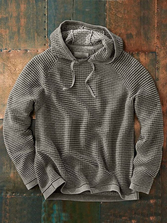 Matthias – knitted hoodie with hood and textured pattern