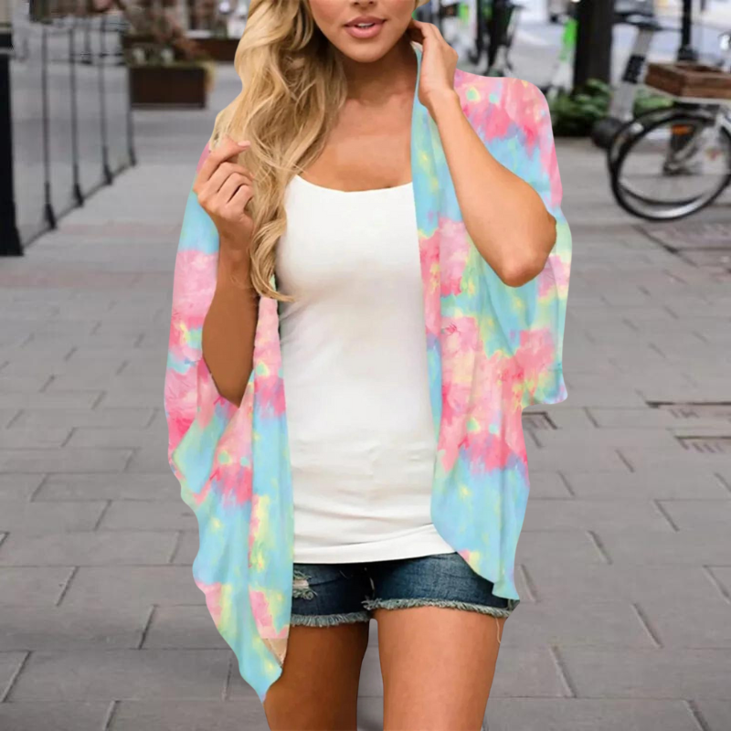 NIMA groene bedrukte lichtgewicht lange zomer blouse