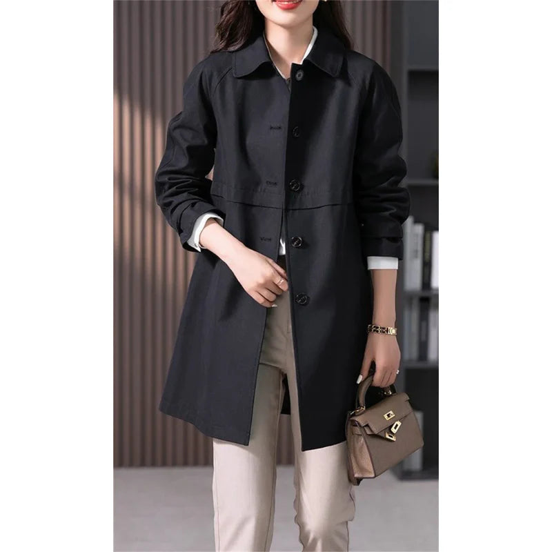 Women's casual trench coat – lightweight, modern transitional coat