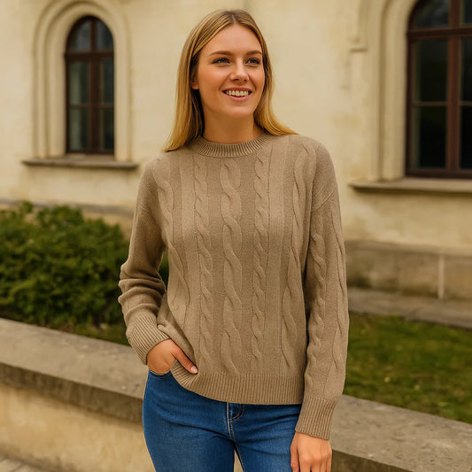 Women's long-sleeved knit sweater – a soft and versatile classic