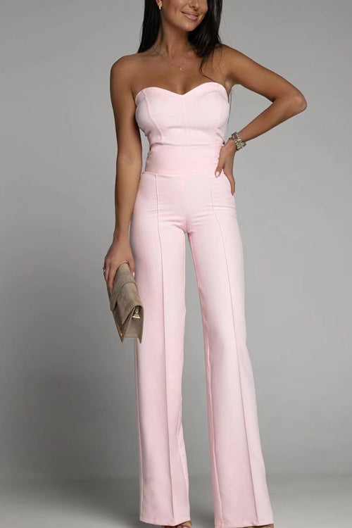 NIMA Chique mouwloze jumpsuit in effen kleur