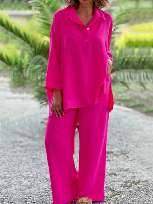 NIMA Kapel losse geknoopte top en broek zomer set dames