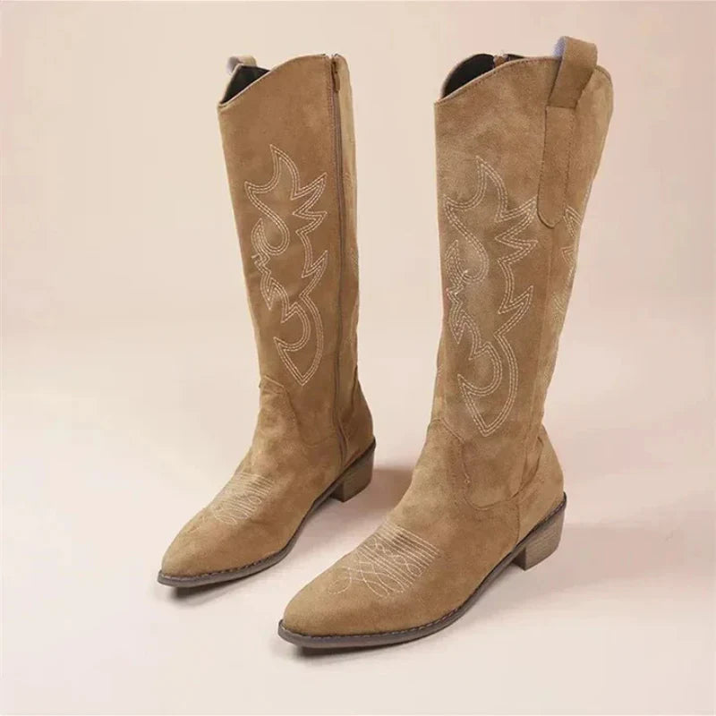 Stylish high cowboy boots for women – ideal for winter