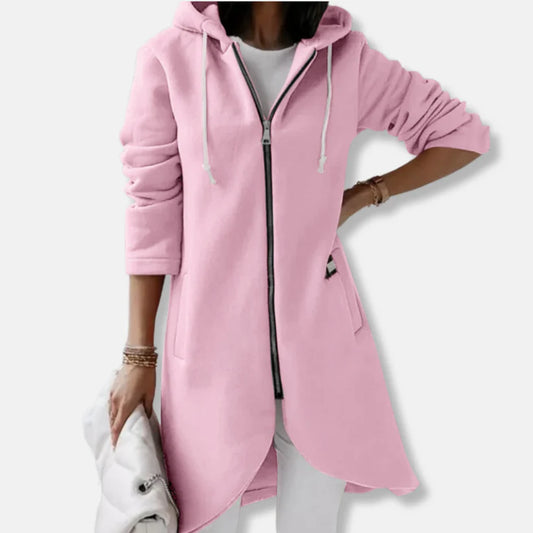 Elise – loose-fitting sweatshirt jacket with hood and zipper
