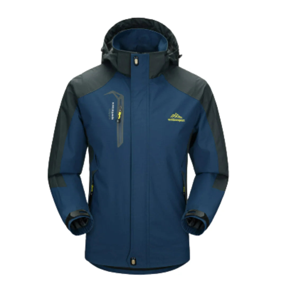 Men's outdoor winter jacket with hood – weatherproof & warm