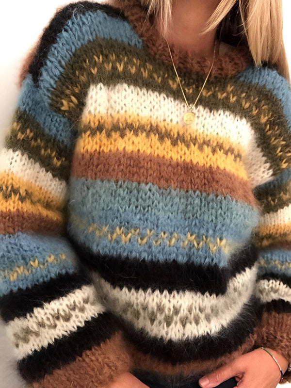Farah - regenboogtrui met lange mouwen