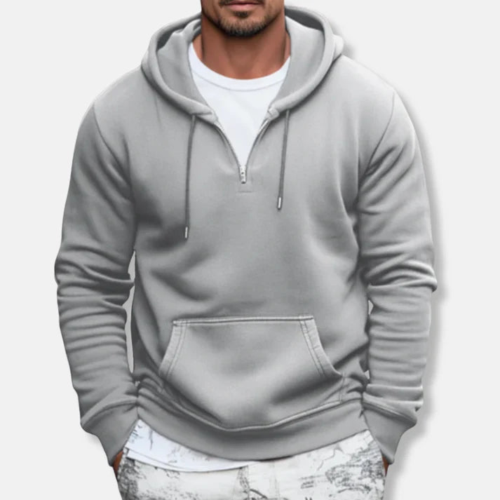 Morten – quarter-zip hoodie with kangaroo pocket and relaxed fit