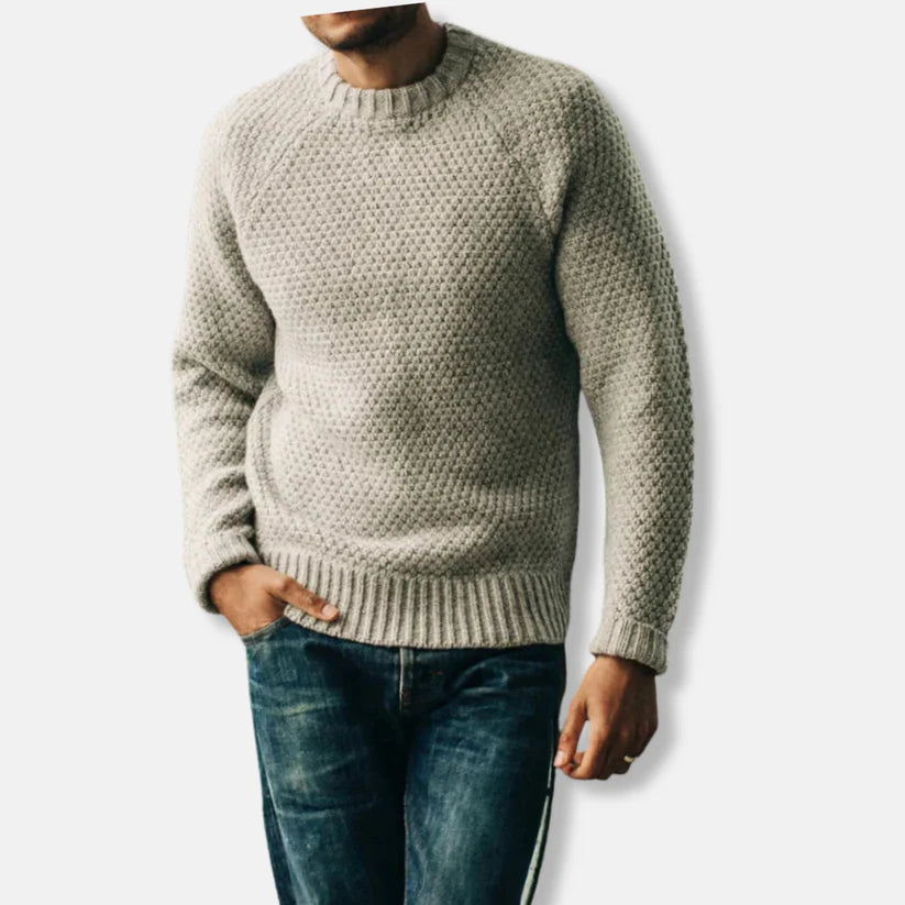 Kai – wool blend sweater with raglan sleeves and crew neck