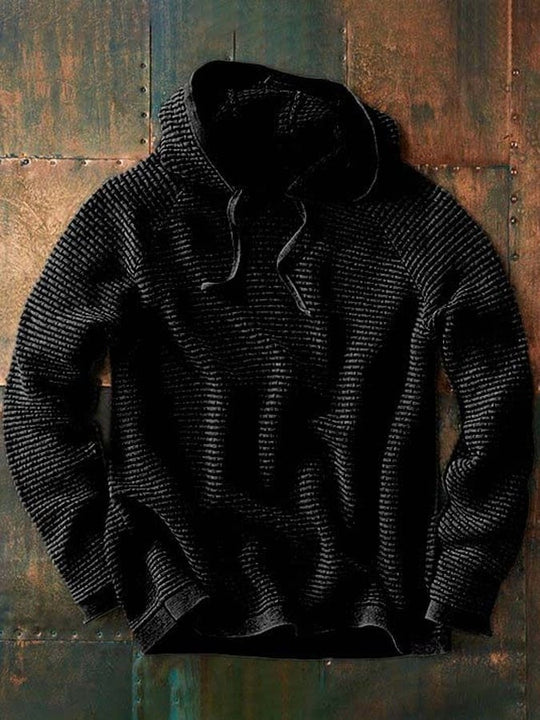 Matthias – knitted hoodie with hood and textured pattern