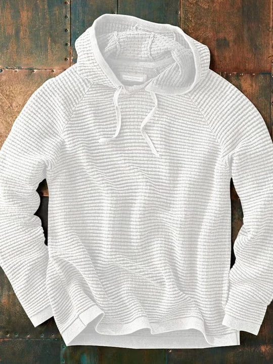 Matthias – knitted hoodie with hood and textured pattern