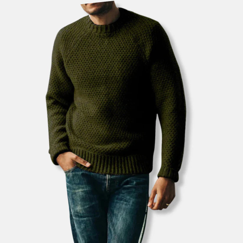 Kai – wool blend sweater with raglan sleeves and crew neck