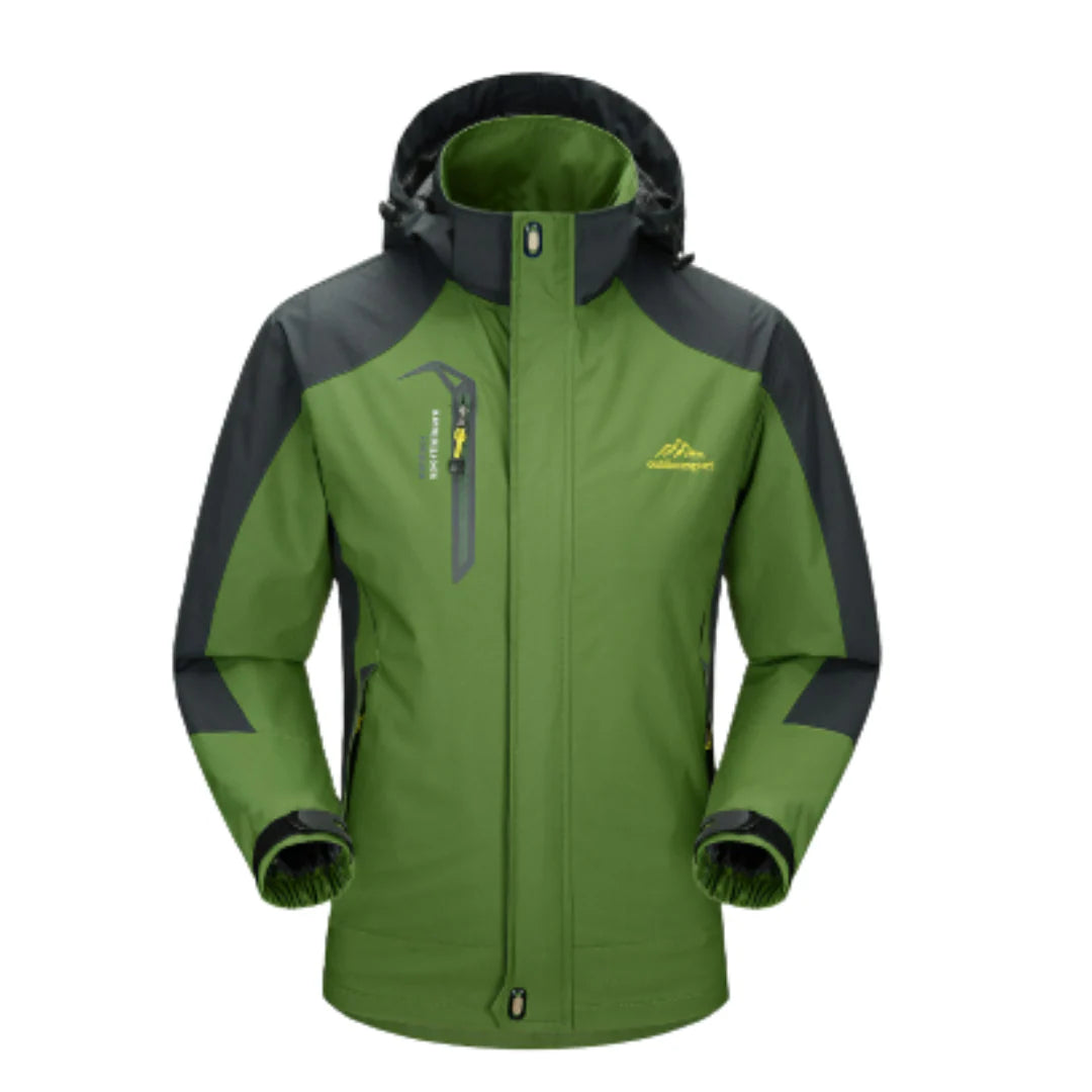 Men's outdoor winter jacket with hood – weatherproof & warm