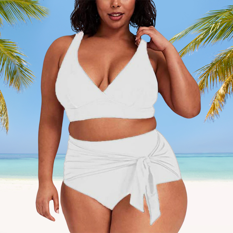 NIMA witte band lichtgewicht bikini grote maten