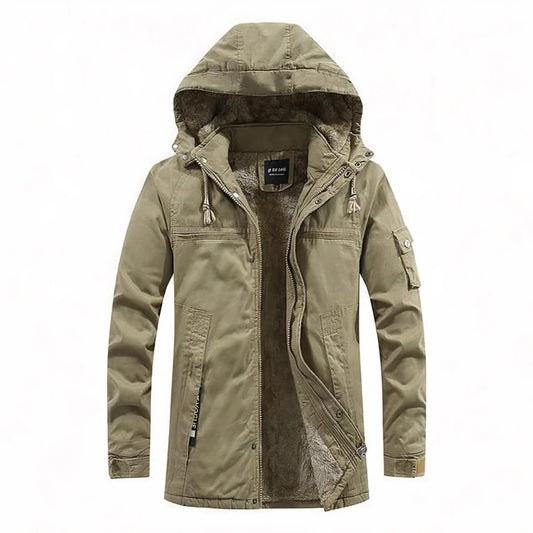 Stylish winter jacket for men with hood – functional & warm
