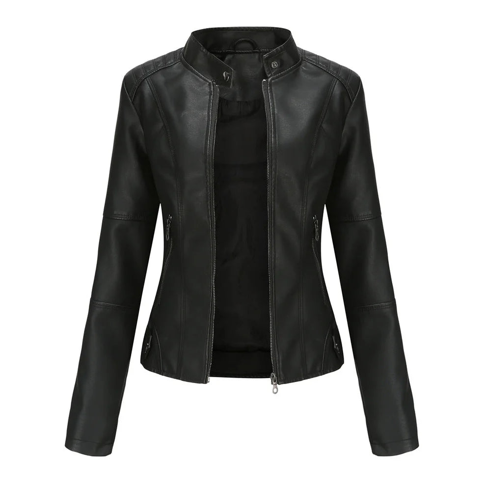 Martha – stylish, slim-fit leather jacket for women