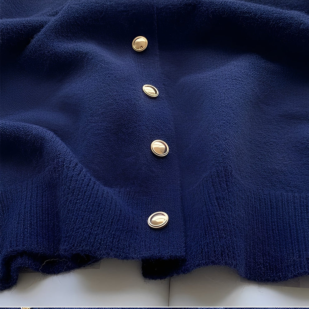 Merla – sweater coat with a round neckline and a relaxed fit