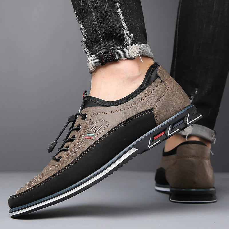 Aaron casual non-slip leather sneakers – men