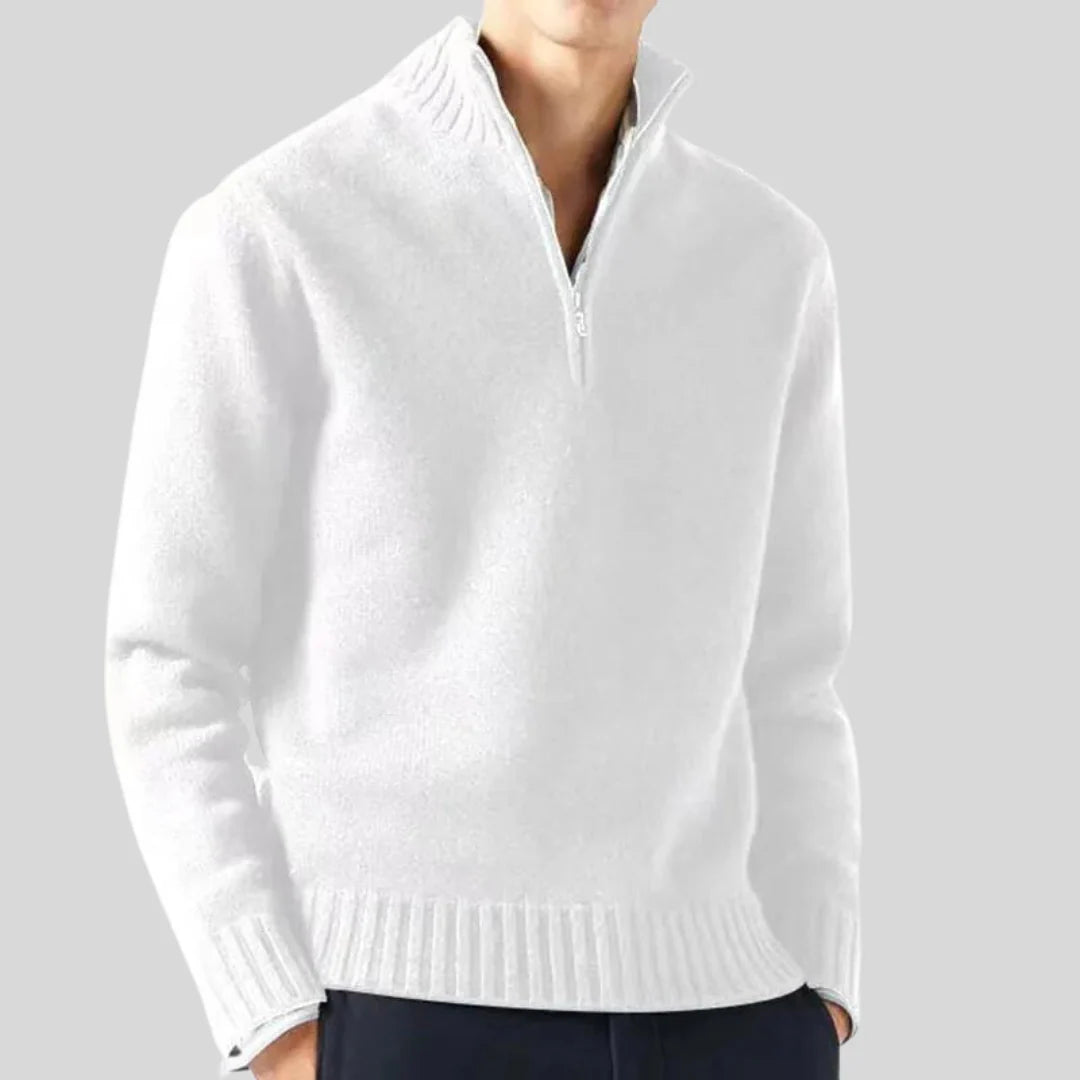 Anton luxurious half-zip sweater – men