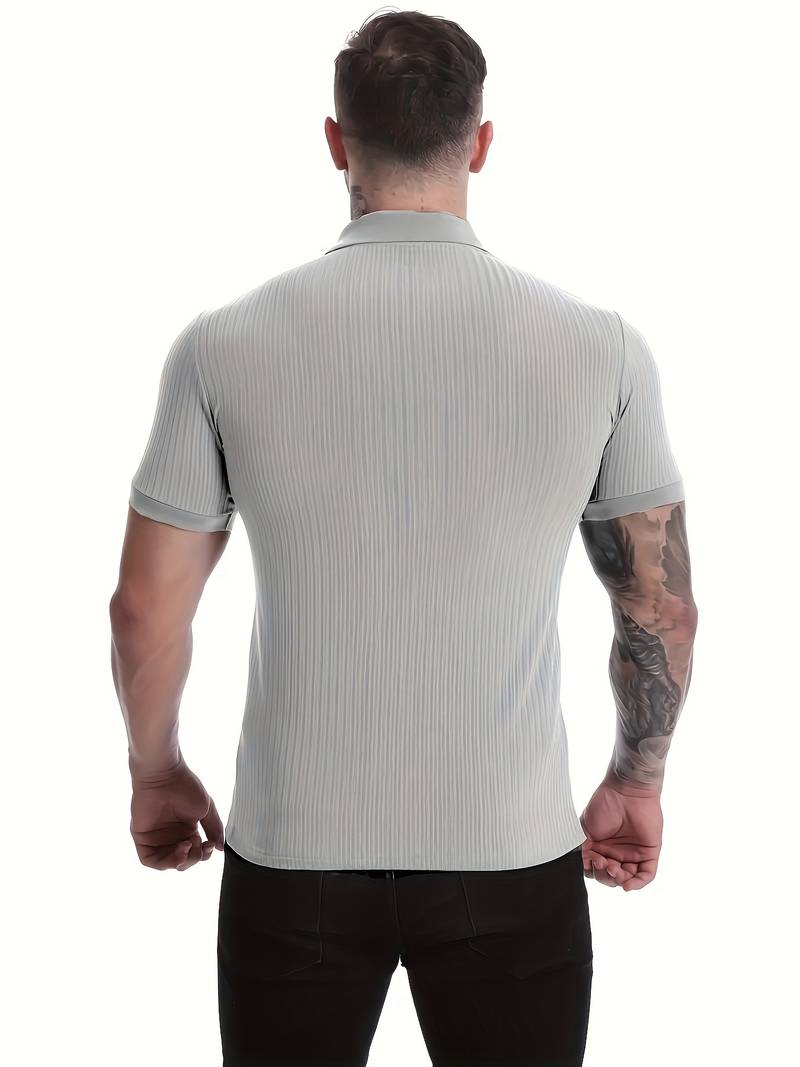 NIMA slim-fit geribd overhemd voor heren