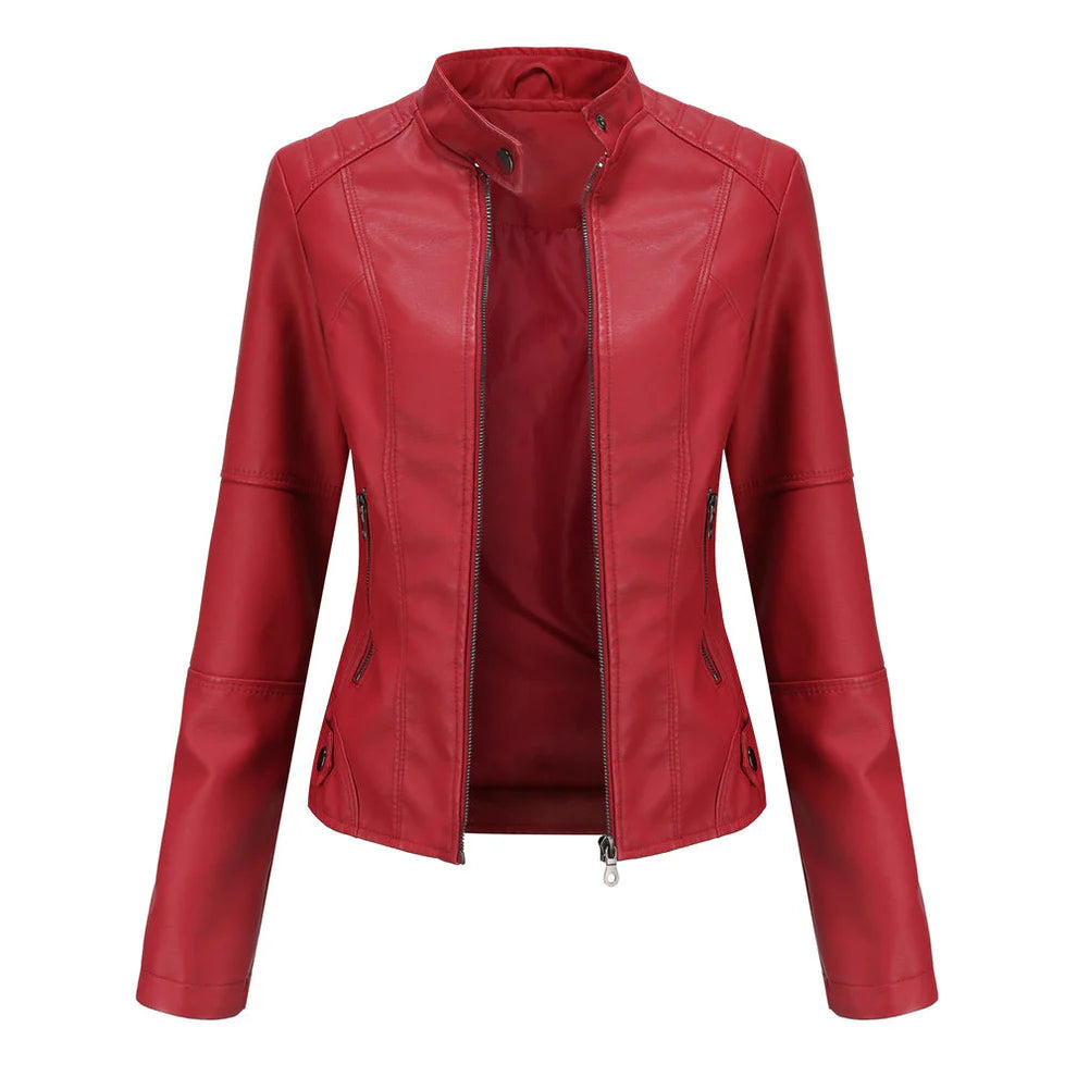 Martha – stylish, slim-fit leather jacket for women
