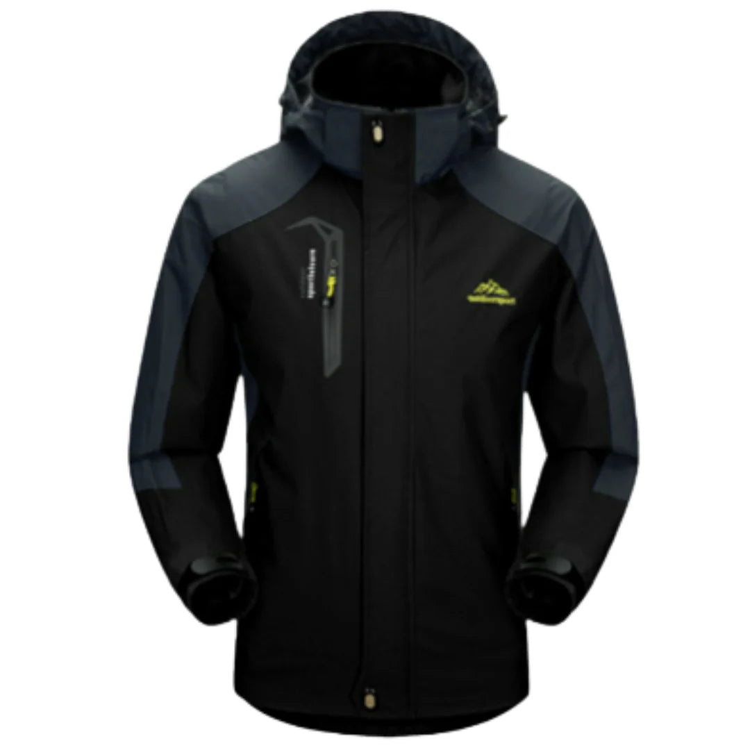 Men's outdoor winter jacket with hood – weatherproof & warm