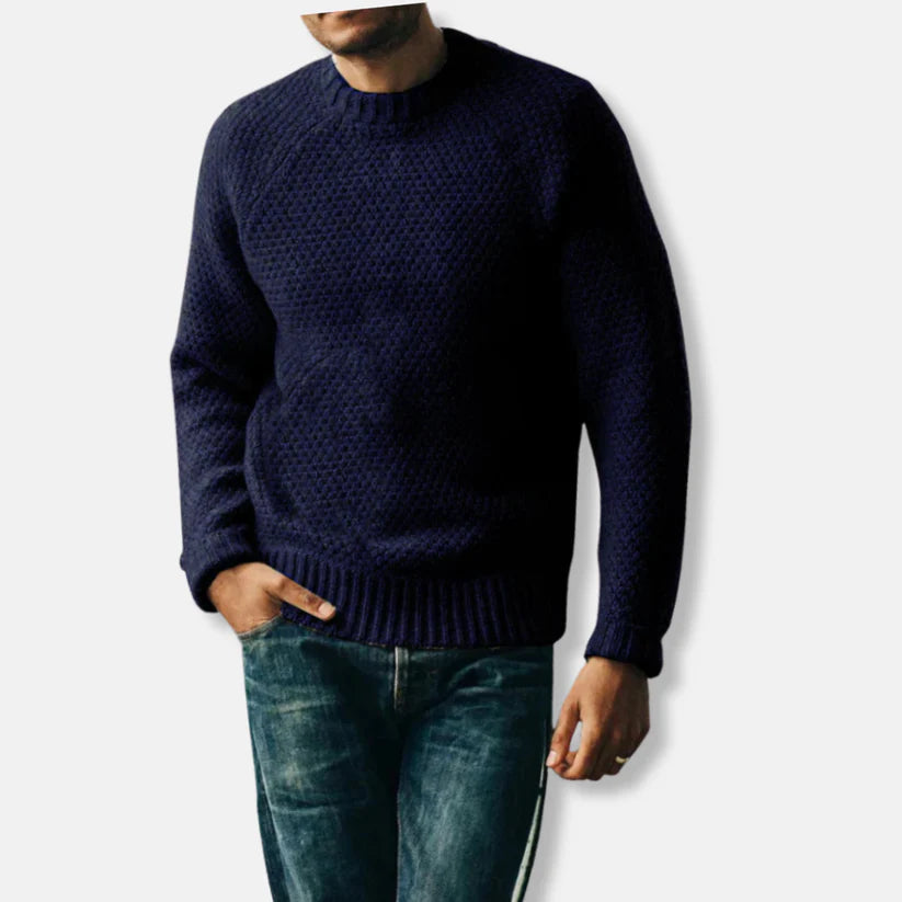 Kai – wool blend sweater with raglan sleeves and crew neck