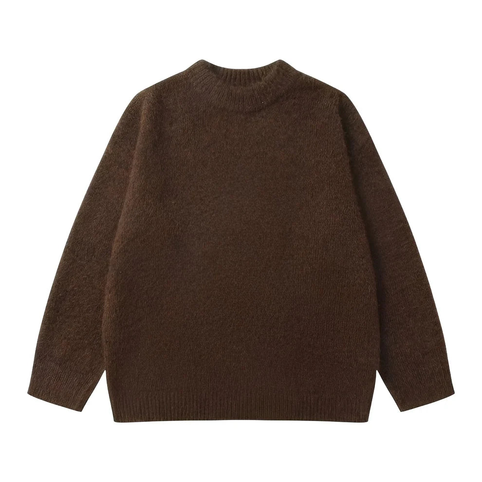 Olyvia – loose-fitting knit sweater in a simple design