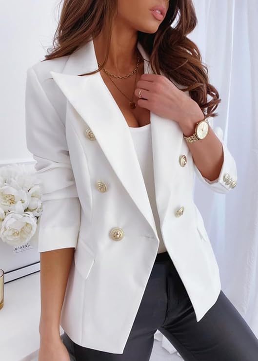 Helena – double-breasted blazer with tailored cut and lapel collar