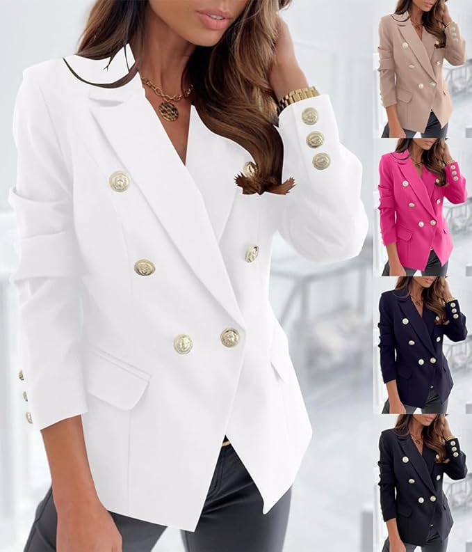 Helena – double-breasted blazer with tailored cut and lapel collar