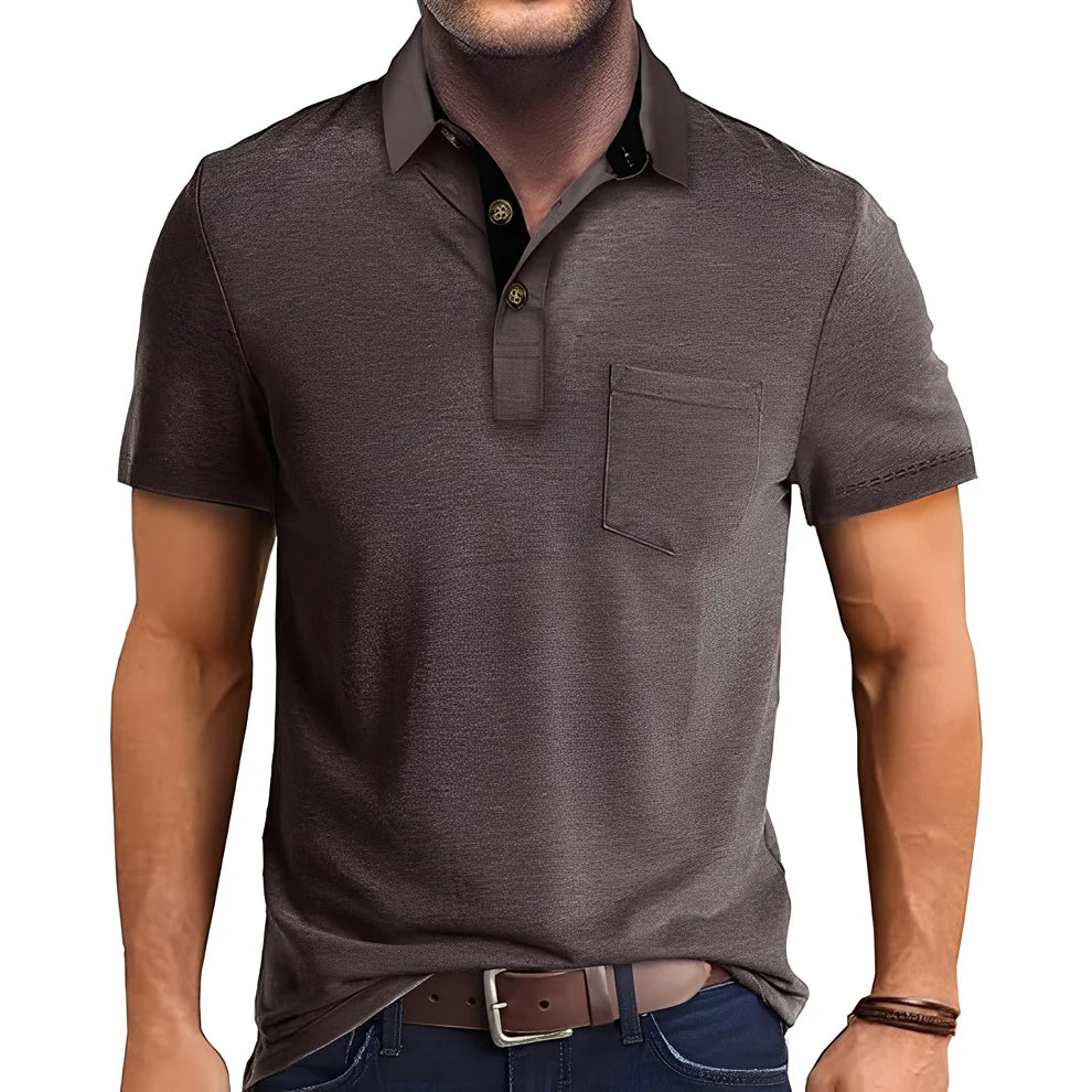 Abner retro short-sleeve polo shirt – men