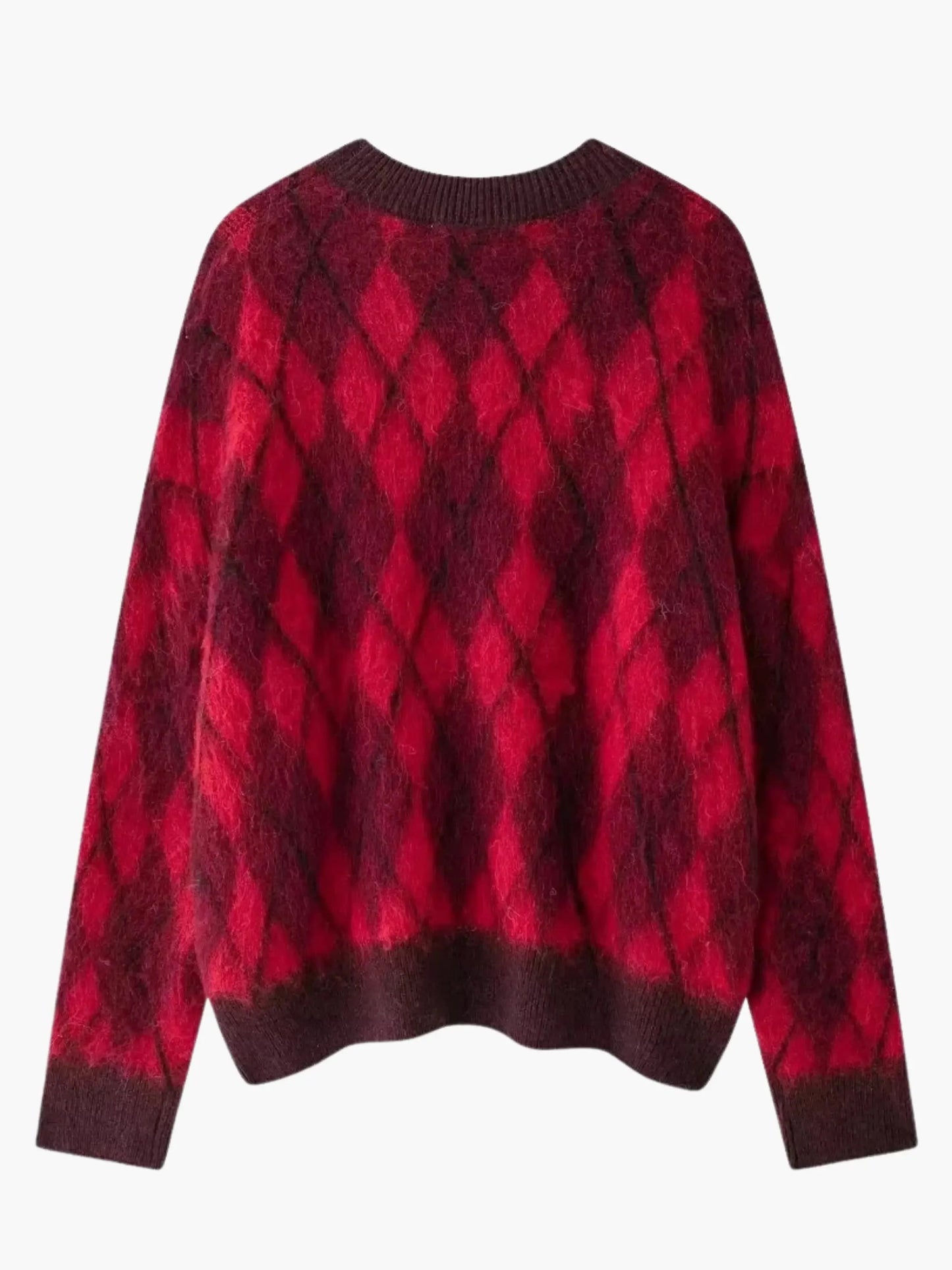 Zelda vintage red argyle knit sweater – women