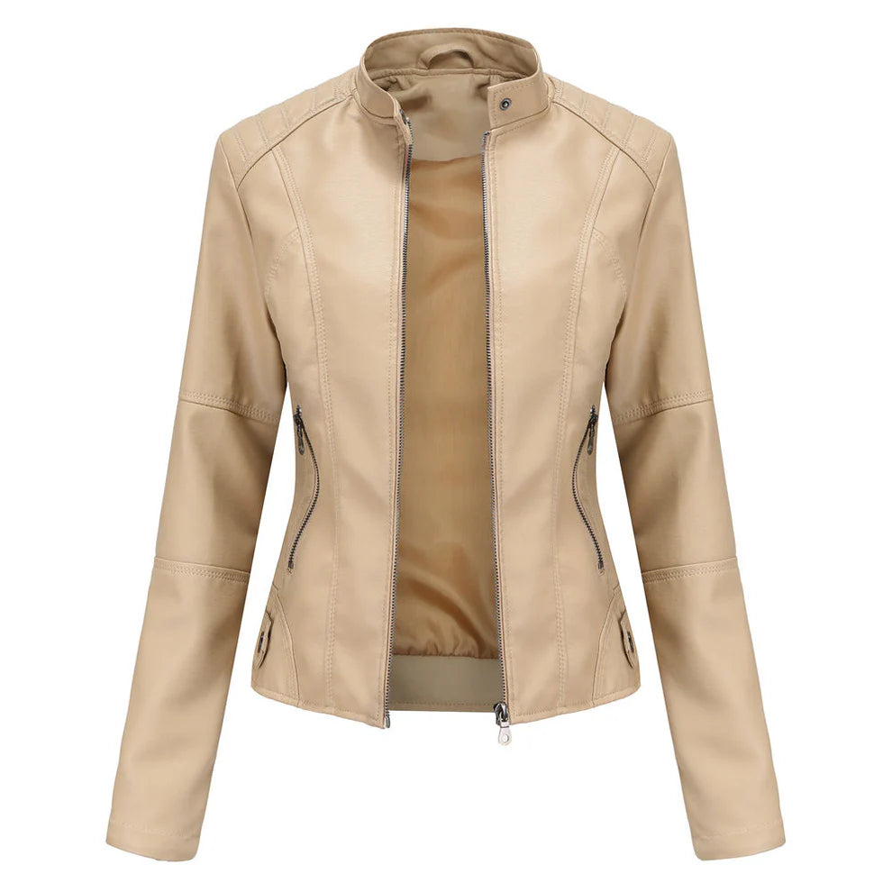 Martha – stylish, slim-fit leather jacket for women