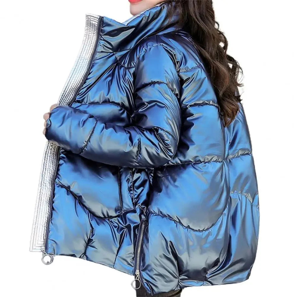 Winter fashion shiny luminous stylish jacket