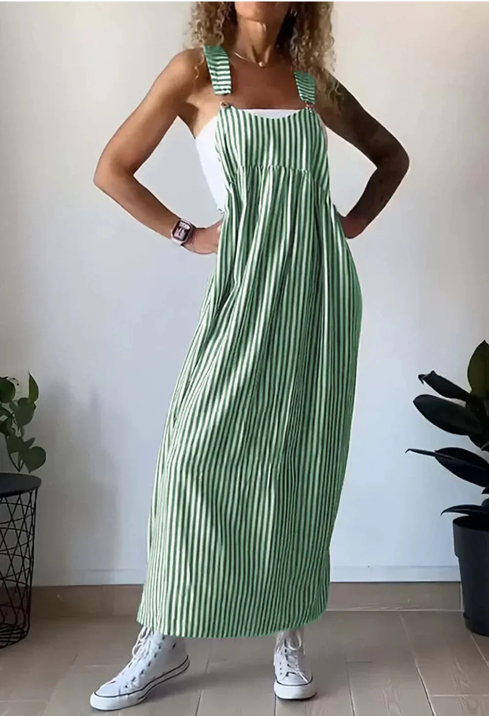 Alice | casual overalljurk met strepen