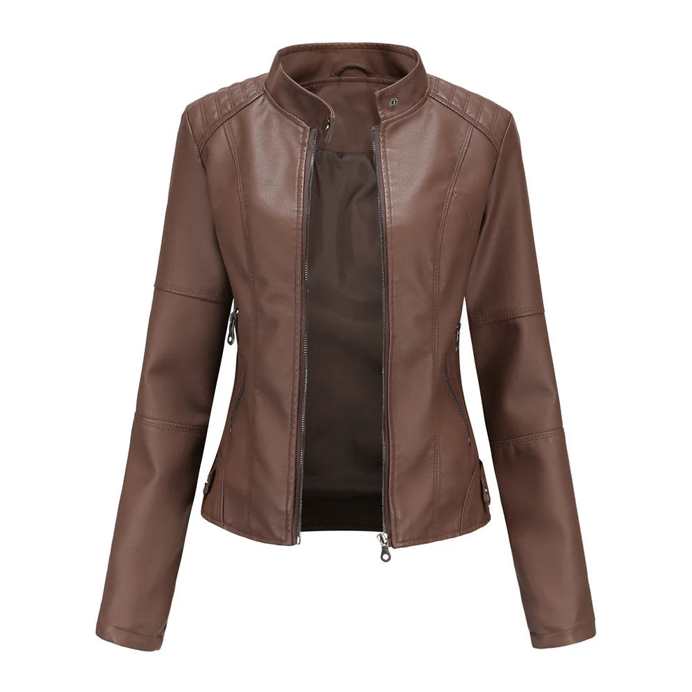 Martha – stylish, slim-fit leather jacket for women
