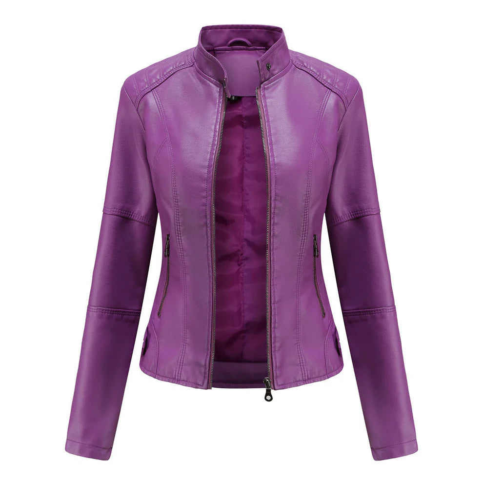 Martha – stylish, slim-fit leather jacket for women
