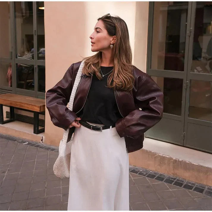 Anna - classic burgundy jacket