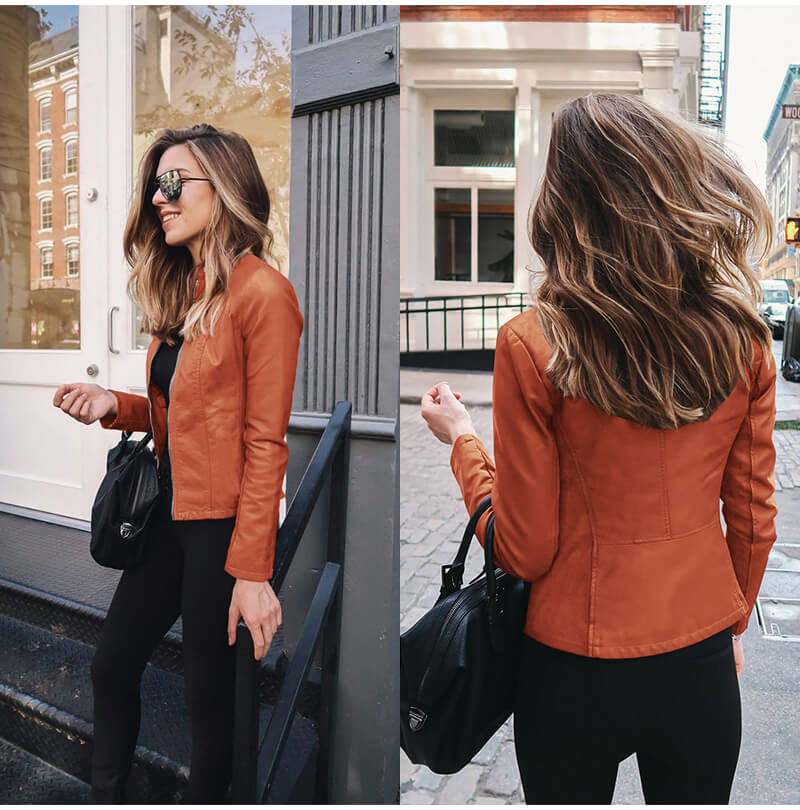 Lema - stylish colored leather jacket
