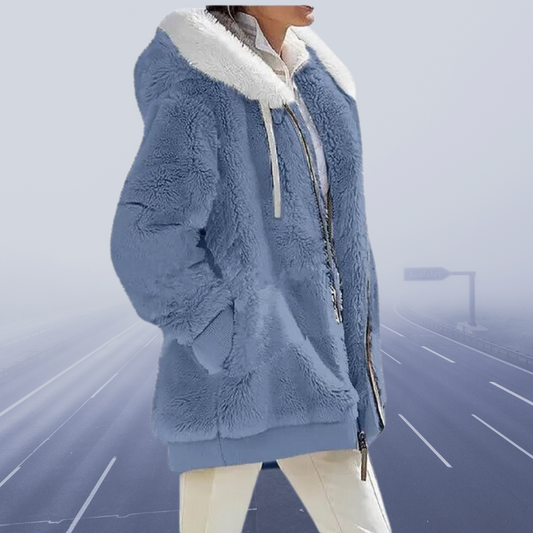 Oversized teddy jacket for women cozy and warm winter coat