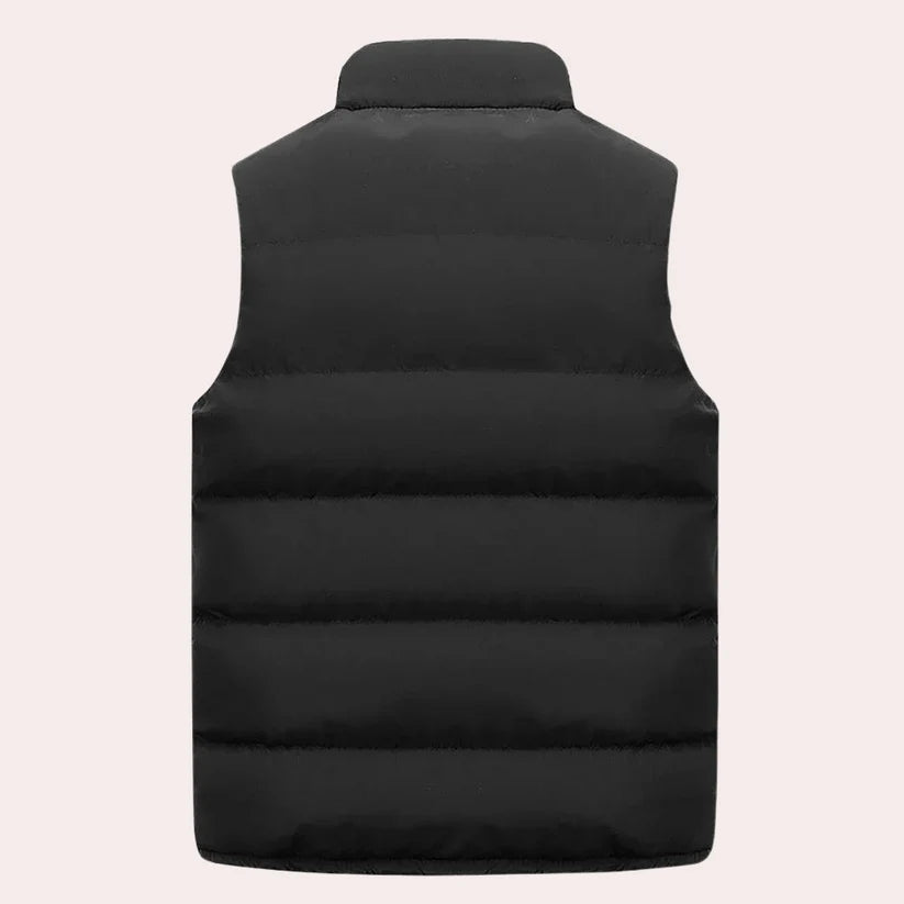 Malte – padded water-repellent vest with stand-up collar